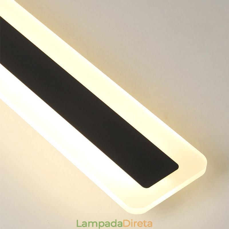 Luminária de teto acrílica de montagem embutida linear Spotlight