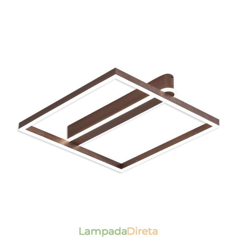 Luminária de teto quadrada acrílica embutida
