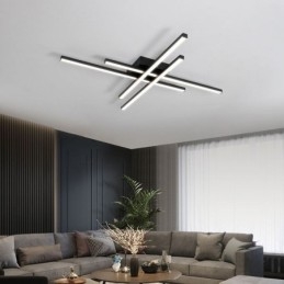 Luminária de teto embutida linear simples iluminação acrílica