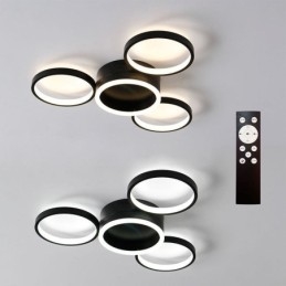 Luminária de teto embutida de 4 anéis