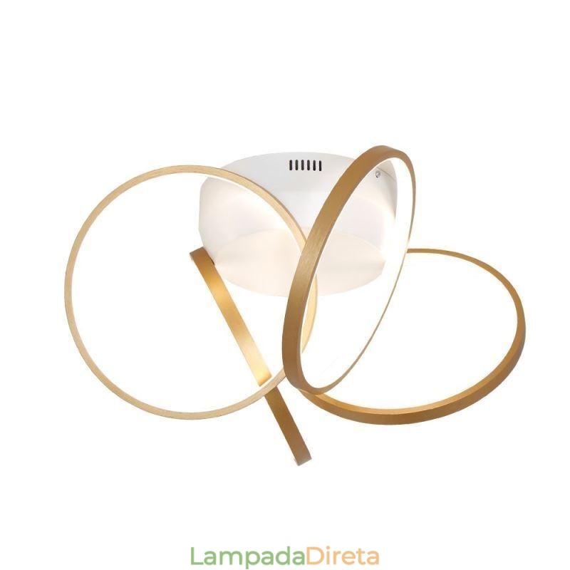 Luminária de teto embutida em anel de halo acrílico