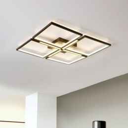 Luminária de teto quadrada embutida, luz decorativa acrílica