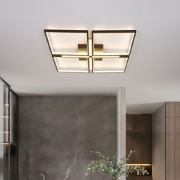 Luminária de teto quadrada embutida, luz decorativa acrílica