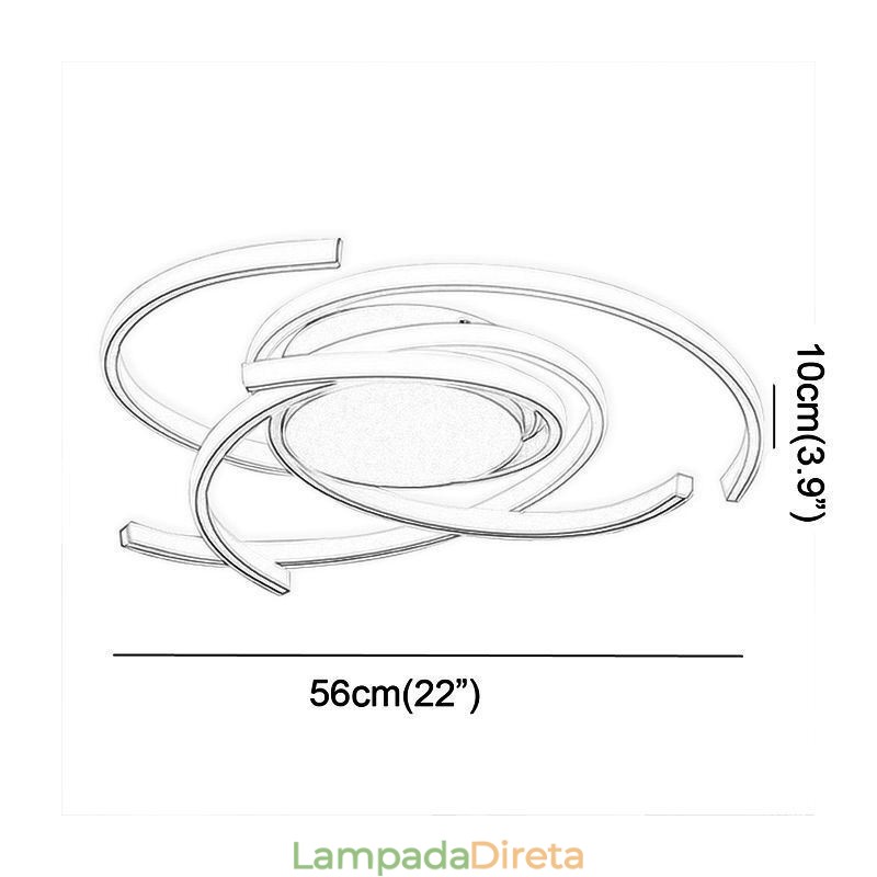 Luminária de teto embutida simples e moderna