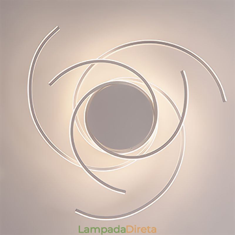 Luminária de teto embutida simples e moderna