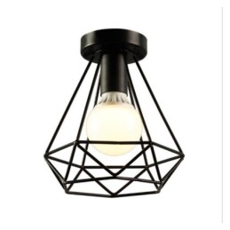 Luminária de teto embutida em formato de diamante
