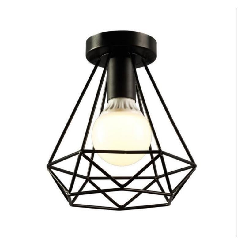 Luminária de teto embutida em formato de diamante