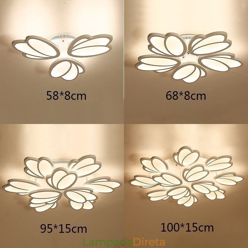 Luminária de teto embutida moderna Tulip Iluminação decorativa
