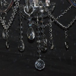 Lustre moderno esplêndido de 3 luzes com braço de cristal