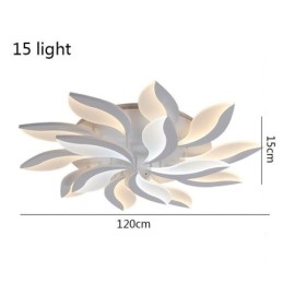 Luminária de teto embutida em formato de pétala acrílica