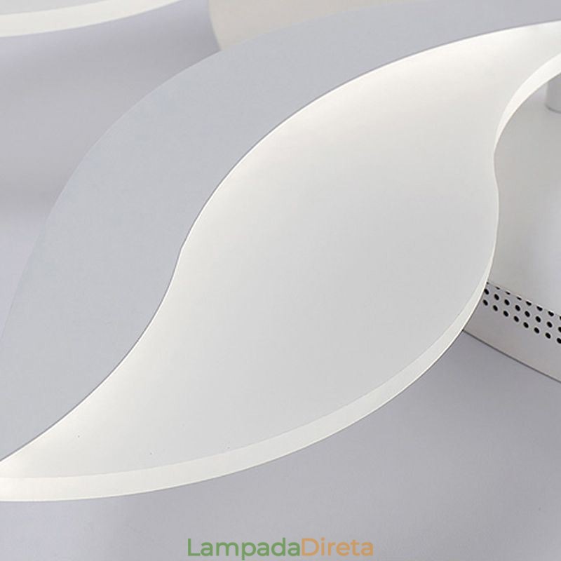 Luminária de teto embutida em formato de pétala acrílica