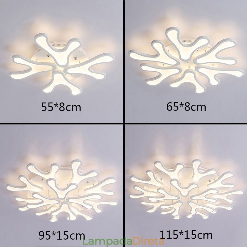 Luminária de teto embutida de chifre de acrílico