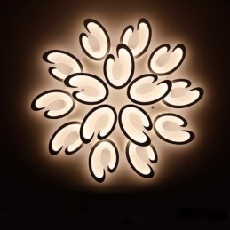 Luminária de teto embutida em formato de pétala