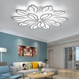 Luminária de teto embutida em forma de flor acrílica