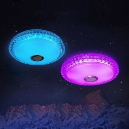 Luminária de teto embutida com controle remoto por aplicativo Bluetooth Music Speaker Light