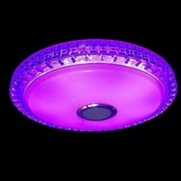 Luminária de teto embutida com controle remoto por aplicativo Bluetooth Music Speaker Light
