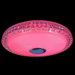 Luminária de teto embutida com controle remoto por aplicativo Bluetooth Music Speaker Light