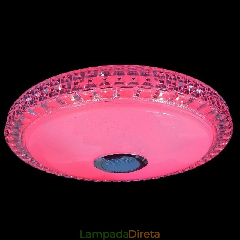 Luminária de teto embutida com controle remoto por aplicativo Bluetooth Music Speaker Light