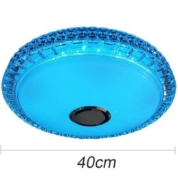 Luminária de teto embutida com controle remoto por aplicativo Bluetooth Music Speaker Light