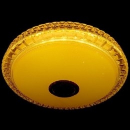 Luminária de teto embutida com controle remoto por aplicativo Bluetooth Music Speaker Light