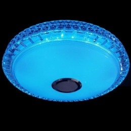Luminária de teto embutida com controle remoto por aplicativo Bluetooth Music Speaker Light