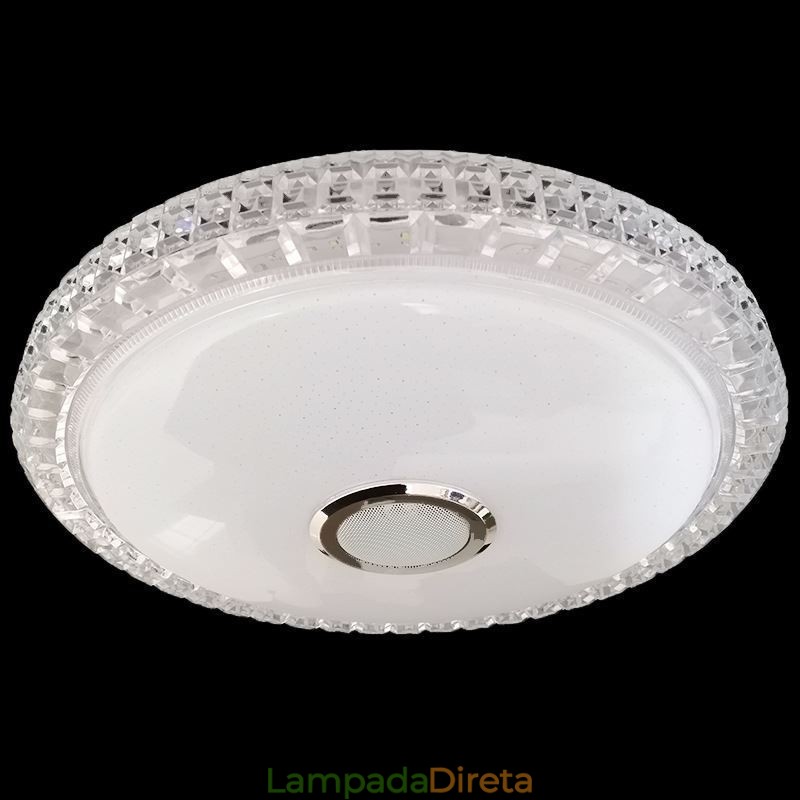 Luminária de teto embutida com controle remoto por aplicativo Bluetooth Music Speaker Light