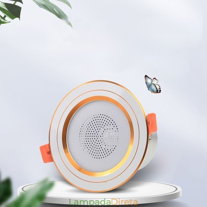 Downlight Bluetooth Música Alto-falante Lâmpada Celular Luz de Teto Inteligente