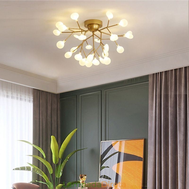 Luminária de teto embutida minimalista nórdica Luminária decorativa