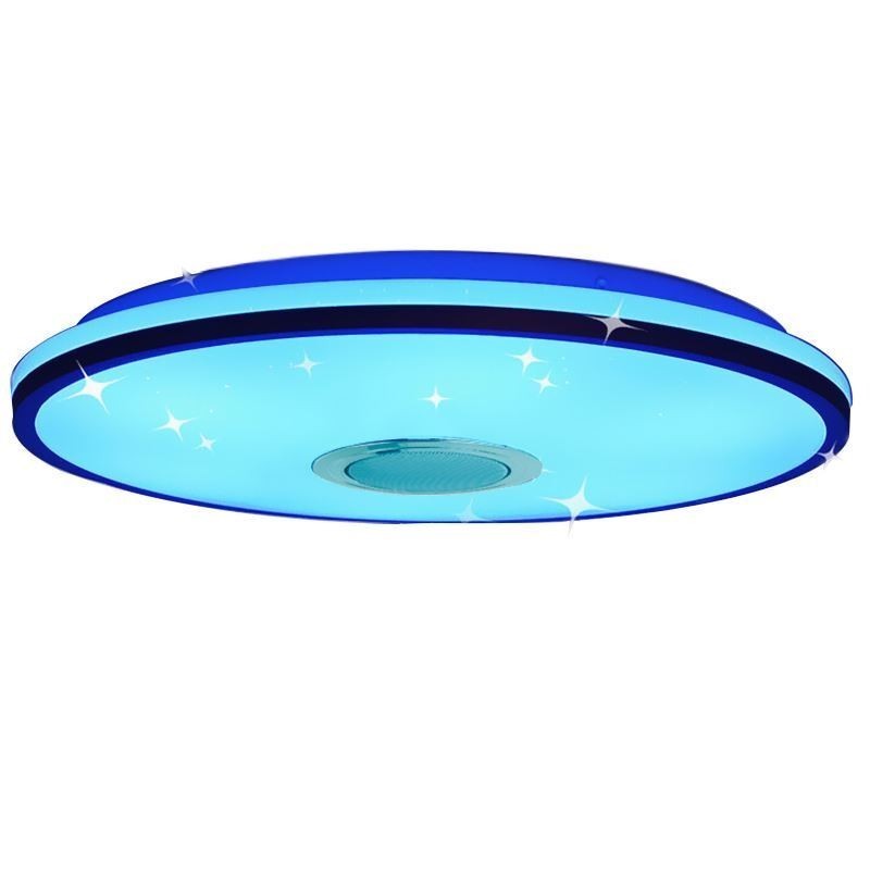 Luminária de teto colorida embutida com função de temporização de alto-falante musical Bluetooth