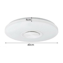 Luminária decorativa embutida com controle remoto por aplicativo, lâmpada com alto-falante musical Bluetooth