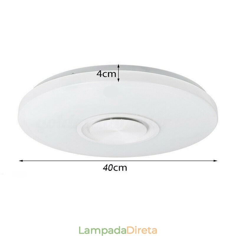 Luminária decorativa embutida com controle remoto por aplicativo, lâmpada com alto-falante musical Bluetooth