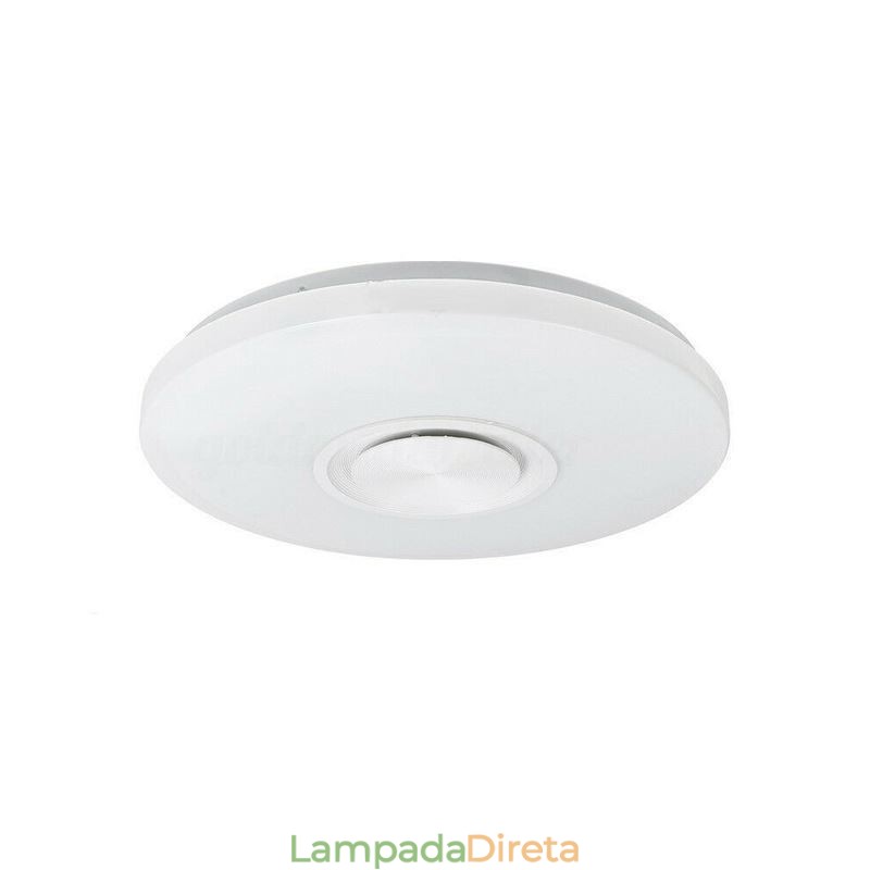 Luminária decorativa embutida com controle remoto por aplicativo, lâmpada com alto-falante musical Bluetooth