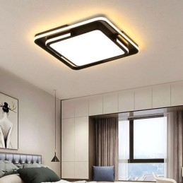 Luminária de teto quadrada de acrílico simples e moderna embutida