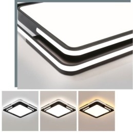 Luminária de teto quadrada de acrílico simples e moderna embutida