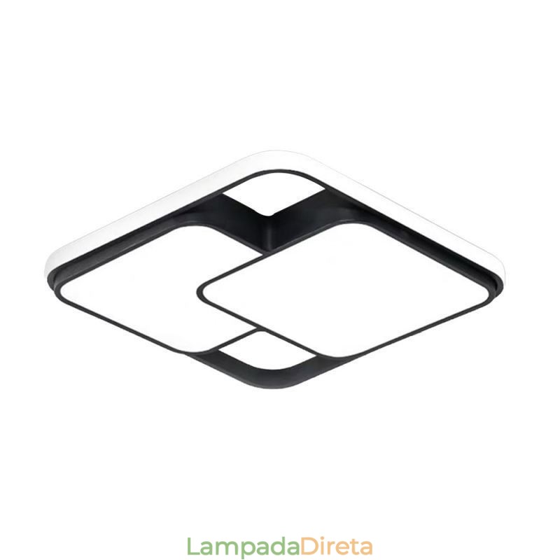 Luminária de teto geométrica moderna embutida em acrílico para decoração