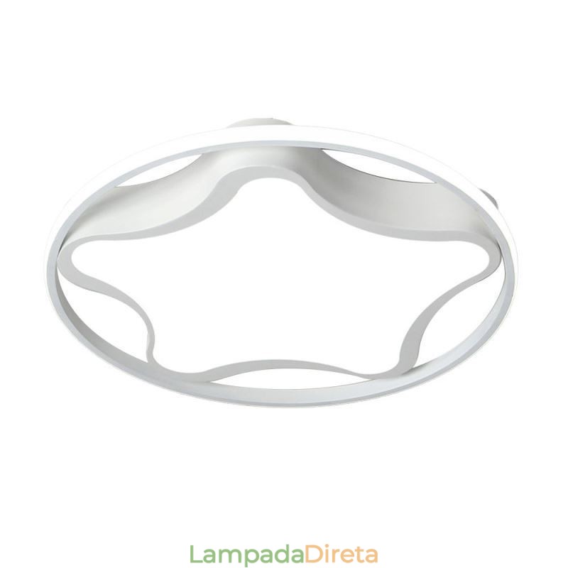 Luminária de teto embutida em estrela Luminária de teto simples e moderna