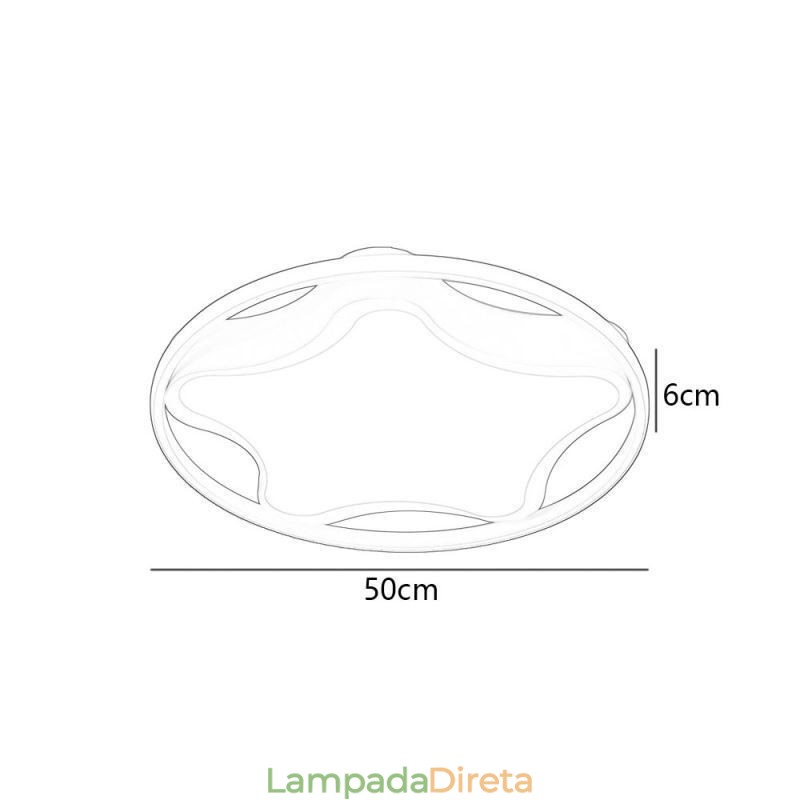 Luminária de teto embutida em estrela Luminária de teto simples e moderna