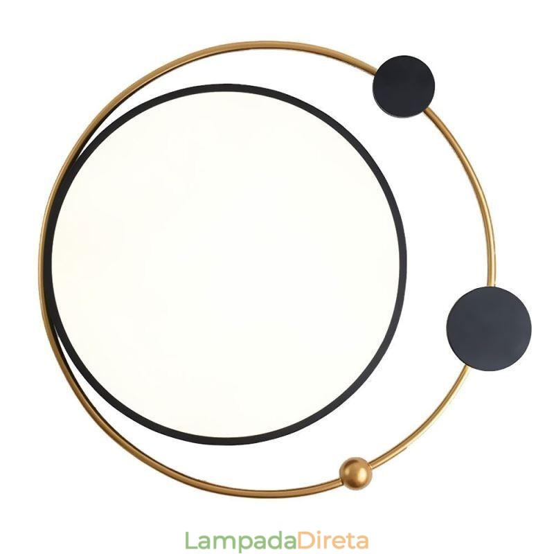 Luminária de teto contemporânea embutida em acrílico circular