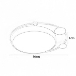 Luminária de teto contemporânea embutida em acrílico circular