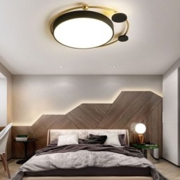 Luminária de teto contemporânea embutida em acrílico circular