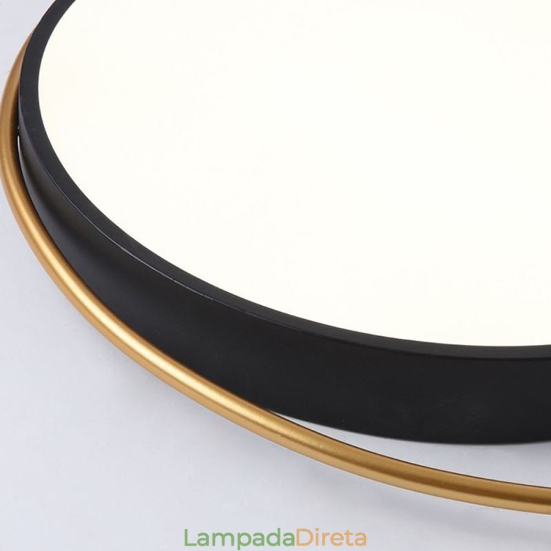 Luminária de teto contemporânea embutida em acrílico circular