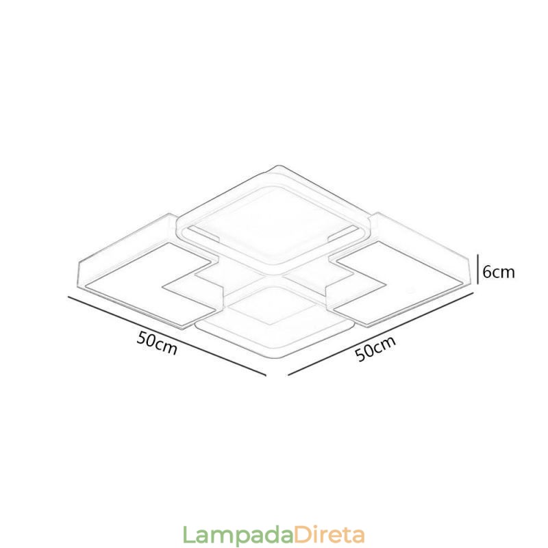 Luminária de teto embutida acrílica para decoração criativa