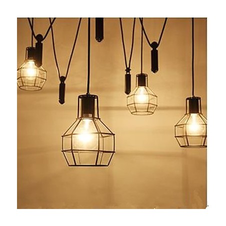 Lustre de jantar sentado, lâmpadas e lanternas americanas, gaiolas minúsculas, droplight Lustre de jantar sentado, lâmpadas e lanternas americanas, gaiolas minúsculas, droplight