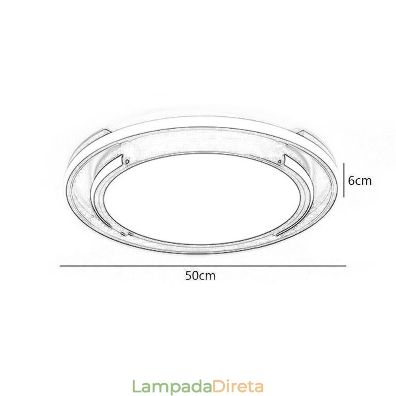 Luminária de teto circular moderna e minimalista embutida
