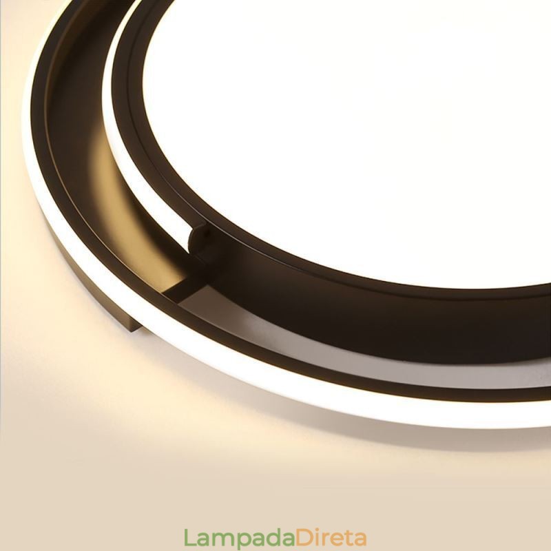 Luminária de teto circular moderna e minimalista embutida