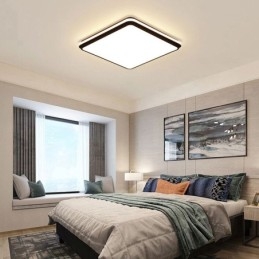 Luminária de teto quadrada minimalista embutida, iluminação acrílica moderna