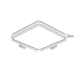 Luminária de teto quadrada minimalista embutida, iluminação acrílica moderna
