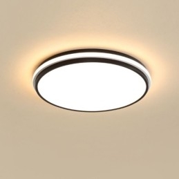 Luminária de teto circular minimalista embutida, iluminação acrílica moderna