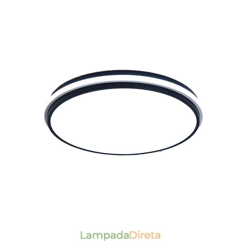 Luminária de teto circular minimalista embutida, iluminação acrílica moderna