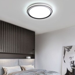 Luminária de teto circular minimalista embutida, iluminação acrílica moderna